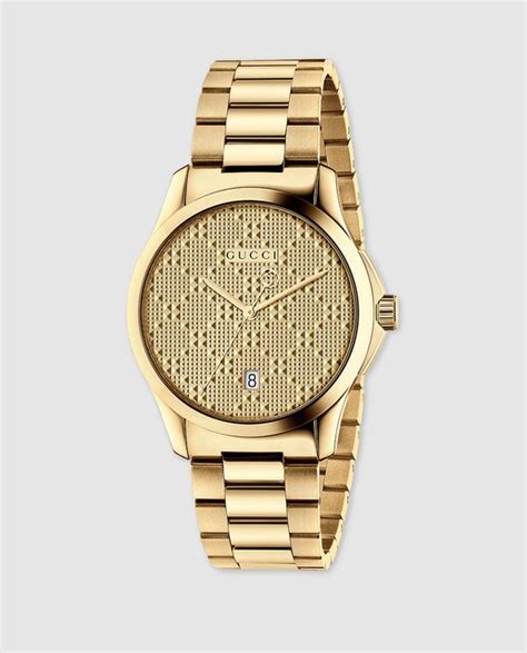 reloj gucci hombre dorado|Gucci watches on sale discount.